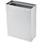Global Industrial Rectangular Wall Mount Trash Can, Silver, Stainless Steel, 14 in 641437SS - alternate 1